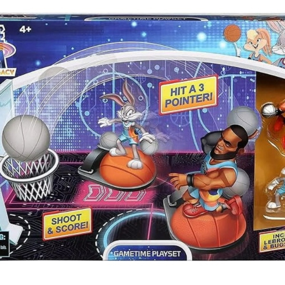 Space Jam: A New Legacy Gametime Playset with Lebron & Bugs Bunny Figures - NEW